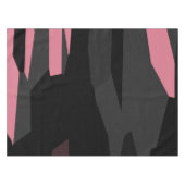 ピンクとブラックの抽象芸術 テーブルクロス (正面(横))