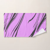 ピンクとブラックの抽象芸術 バスタオルセット (ハンドタオル)