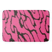 ピンクとブラックの抽象芸術 バスマット (正面)