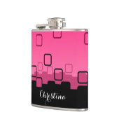 ピンクとブラックの抽象芸術 フラスク (左)