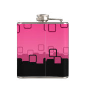 ピンクとブラックの抽象芸術 フラスク (裏面)