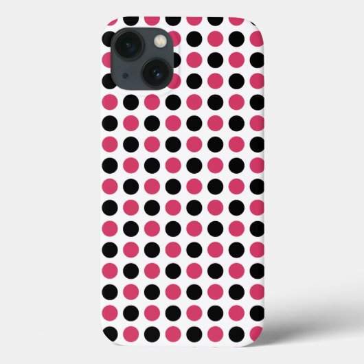 ピンクとブラックの水玉模様パターンCase-Mate iPhone Case-Mate iPhoneケース (裏面)