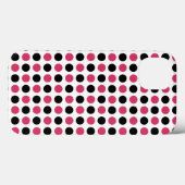 ピンクとブラックの水玉模様パターンCase-Mate iPhone Case-Mate iPhoneケース (裏面 (横))