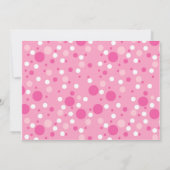 ピンクとブラックの水玉模様誕生日招待状 招待状 (裏面)