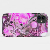 ピンクとブラックの流体アートの注絵画ぐエフェクト Case-Mate iPhoneケース (裏面(横))