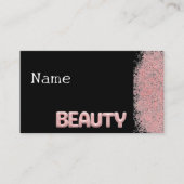 ピンクとブラックの美しい 名刺 (正面)