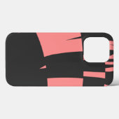 ピンクとブラックの芸術的抽象芸術フラクタル・アート Case-Mate iPhoneケース (裏面 (横))