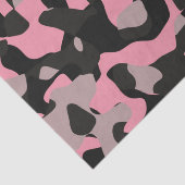 ピンクとブラックの迷彩柄 薄葉紙 (詳細)