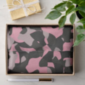 ピンクとブラックの迷彩柄 薄葉紙 (ギフト)
