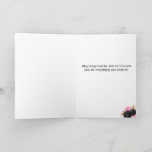 ピンクとブラックの金ゴールド17誕生日 カード (内部)