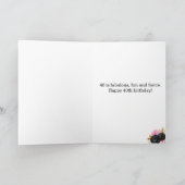 ピンクとブラックの金ゴールド40歳の誕生日 カード (内部)