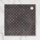 ピンクとブラックの（紋章の）フラ・ダ・リ フェイバータグ (裏面)