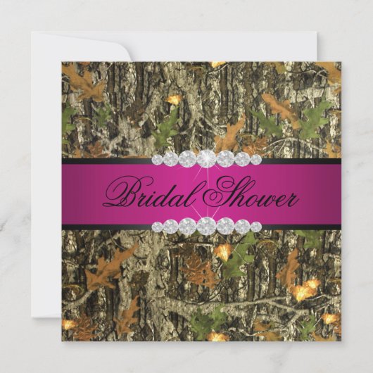 ピンクとブラックゼブラバチェロレッテ 招待状 (正面)