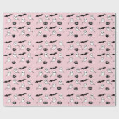 ピンクとブラックハロウィンの包み紙 ラッピングペーパー (フラット)