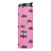 ピンクとブラックハロウィーンこうもり タンブラー (回転左)