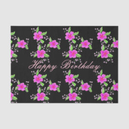 ピンクとブラックパターン（の模様が）ある 薄葉紙