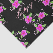 ピンクとブラックパターン（の模様が）ある 薄葉紙 (詳細)