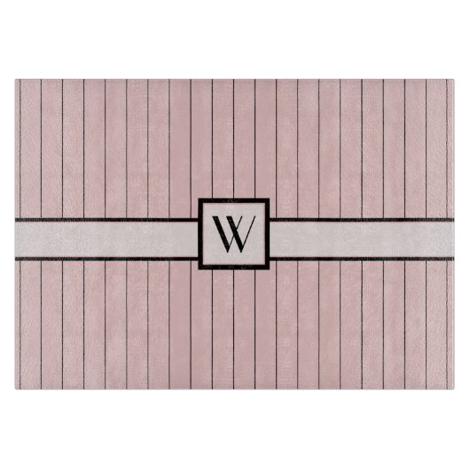 ピンクとブラックピンスリップガラス切断板 カッティングボード (正面)