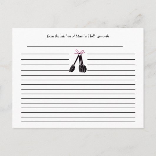 ピンクとブラックマムレシピカード ポストカード (裏面)