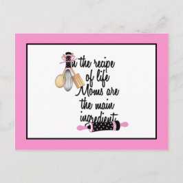 ピンクとブラックマムレシピカード ポストカード