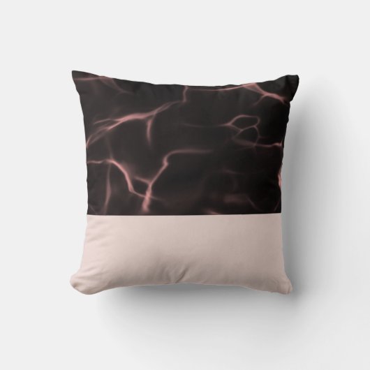 ピンクとブラックマーブルテーマ クッション (正面)