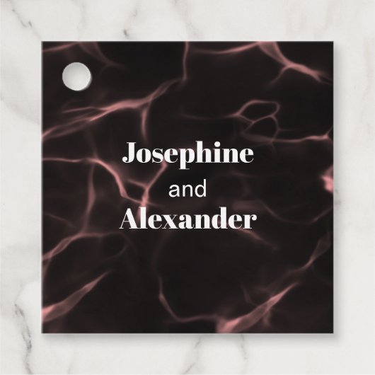 ピンクとブラックマーブルテーマ フェイバータグ (正面)