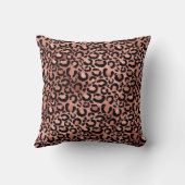 ピンクとブラックレオパード印刷デコパージ クッション (裏面)