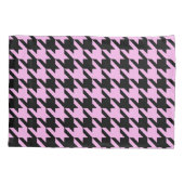 ピンクとブラック千鳥格子の 枕カバー (裏面-左)