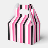 ピンクとブラック10お誕生日ケーキパーティーの好意ボックス フェイバーボックス (裏面サイド)