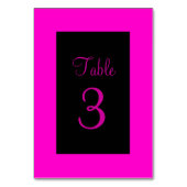 ピンクとブラック テーブルナンバー (裏面)