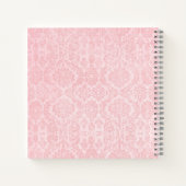 ピンクとブラック | ハロウィン ブライダルシャワー | バット ノートブック (裏面)