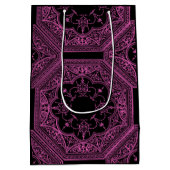 ピンクとブラック ミディアムペーパーバッグ (裏面)