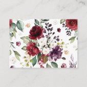 ピンクとブルゴーニュのバラブックベビーエンクロージャカード エンクロージャーカード (裏面)