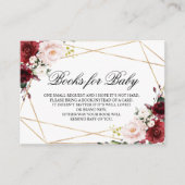 ピンクとブルゴーニュのバラブックベビーエンクロージャカード エンクロージャーカード (正面)