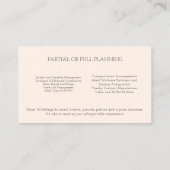 ピンクとブルゴーニュのバラ結婚ズのイベントプランナー 名刺 (裏面)