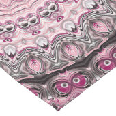 ピンクとブルゴーニュのマンダラパターンデザイン ロングテーブルランナー (コーナー)