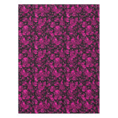 ピンクとブルゴーニュの水玉模様紙吹雪パターン テーブルクロス (正面)