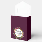 ピンクとブルゴーニュの花模様結婚ズ感謝していの フェイバーボックス (オープン)