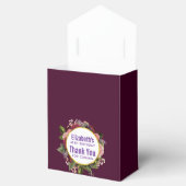 ピンクとブルゴーニュの花模様誕生日感謝してい フェイバーボックス (オープン)