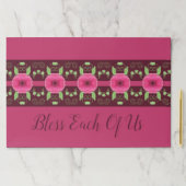 ピンクとブルゴーニュフローラアクセント ペーパーパッド (インサイチュ)