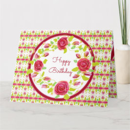 ピンクとブルゴーニュ カード