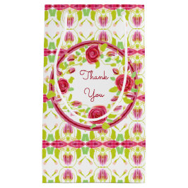 ピンクとブルゴーニュ スモールペーパーバッグ