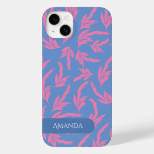 ピンクとブルーと白の葉っぱ ケースマット Case-Mate iPhone 14 PLUSケース