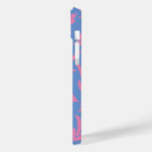 ピンクとブルーと白の葉っぱ ケースマット Case-Mate iPhoneケース (裏面 / 左)