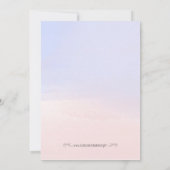 ピンクとブルーと金ゴールド誕生日招待状 招待状 (裏面)