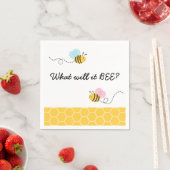 ピンクとブルーののまわりに性別リビール スタンダードカクテルナプキン (インサイチュ)