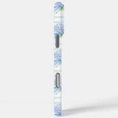 ピンクとブルーのアジサイ ストライプ Case-Mate iPhoneケース (裏面 / 右)