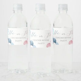 ピンクとブルーのアーク水の色の性別の表示 ペットボトルラベル