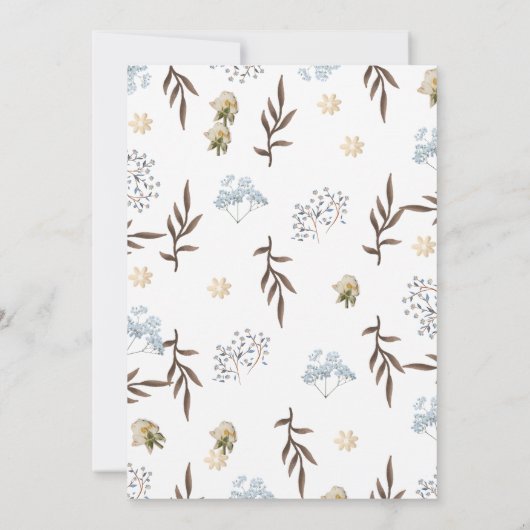 ピンクとブルーのエレガントフローラマザーズデイブランチ 招待状 (裏面)