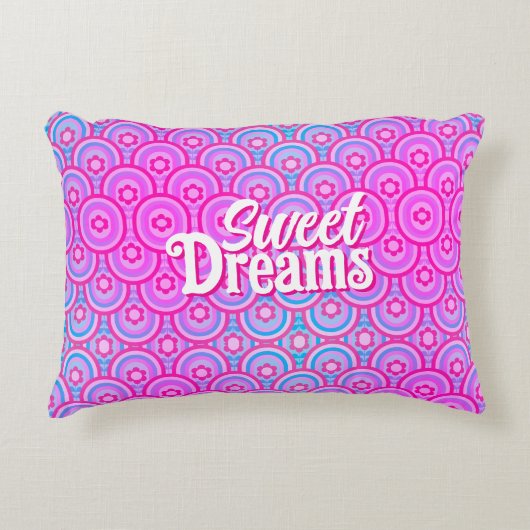 ピンクとブルーのオンブレ スウィートドリームス アクセントクッション (正面)
